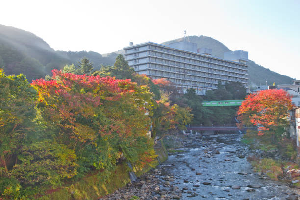 istock Shiobara onsen in Autumn 1077506442