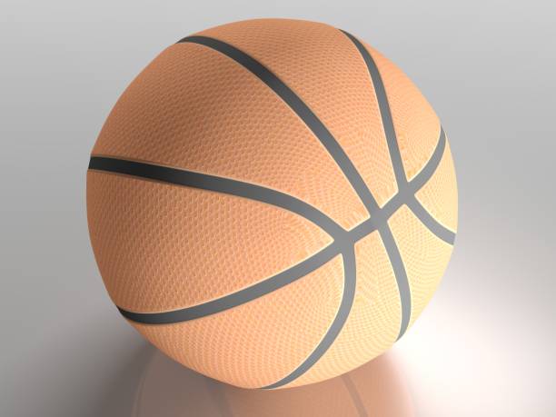 istock One only basketball ball on a glossy grey floor - 3D rendering illustration 1077508320