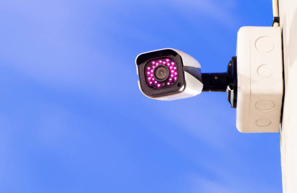 istock Wireless security cameras are closed-circuit television (CCTV) cameras that transmit a video and audio signal to a wireless receiver through a radio band 1077508636