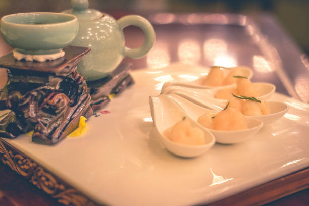 istock Fried Fresh Shrimp with Longjing Green tea Sauce 1077512512