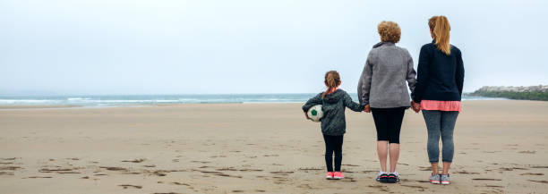 istock Three generations female watching the sea 1077518520