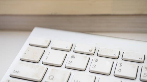 istock book close up background education concept with keyboard 1077520136