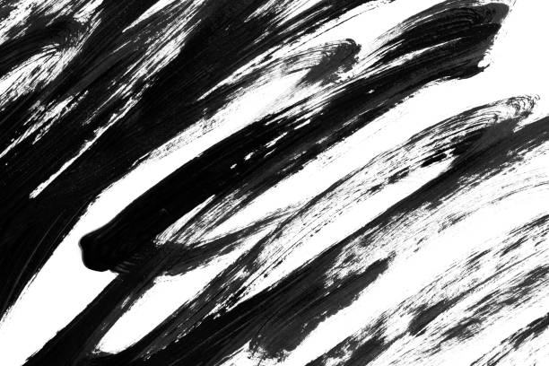 istock Black painting on white 1077523258