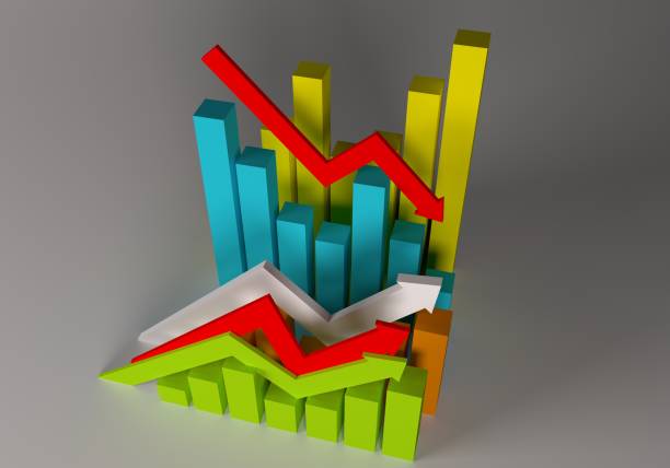 istock financial arrows on a blue background 1077524462