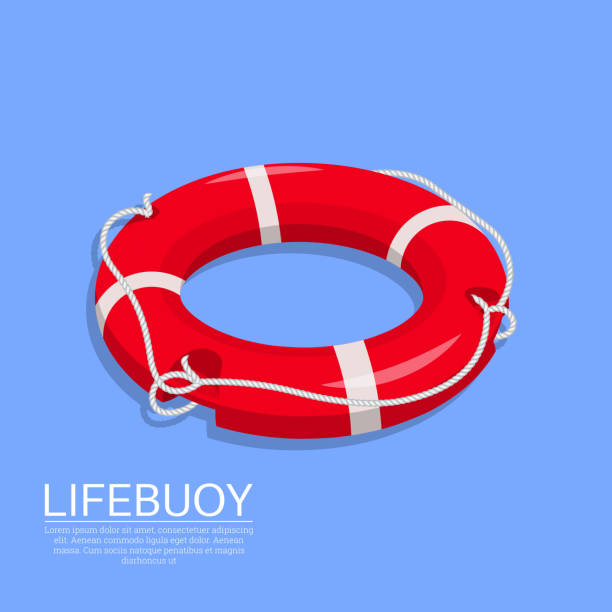 격리 된 배경에 lifebuoy - floatation device stock illustrations