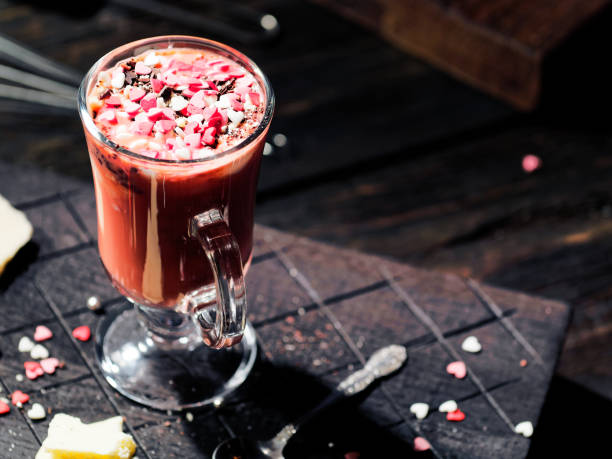 istock Red velvet hot chocolate 1077545220