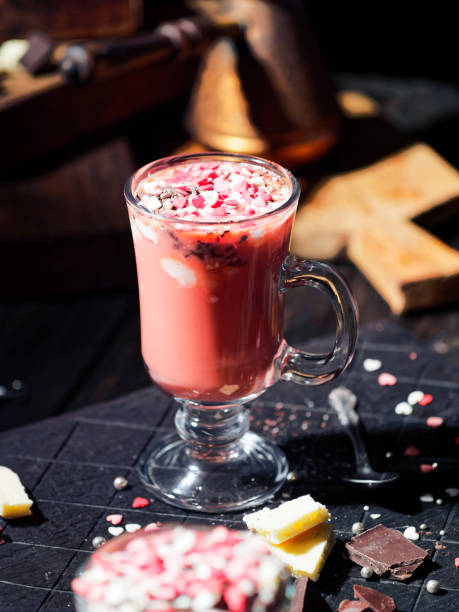istock Red velvet hot chocolate 1077545240