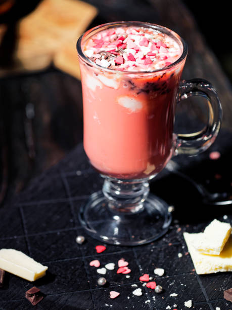istock Red velvet hot chocolate 1077545244