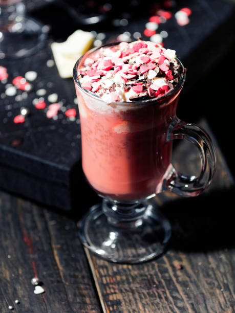 istock Red velvet hot chocolate 1077545264