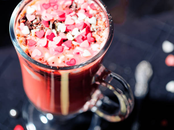 istock Red velvet hot chocolate 1077545322