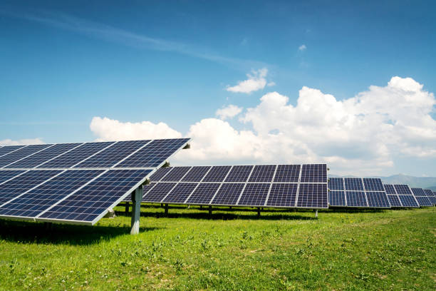 Solar panel, photovoltaic, alternative electricity source - concept of sustainable resources