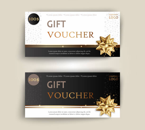 Vector set of luxury red gift vouchers with ribbons and bow. Elegant template for a festive gift card, coupon and certificate. Discount Coupon Template. Vector Illustration EPS10 Vector set of luxury red gift vouchers with ribbons and bow. Elegant template for a festive gift card, coupon and certificate. Discount Coupon Template. Vector Illustration EPS10 bow hair bow ribbon gold stock illustrations