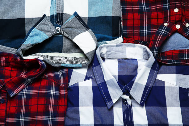 istock Background of folded shirts 1077557416