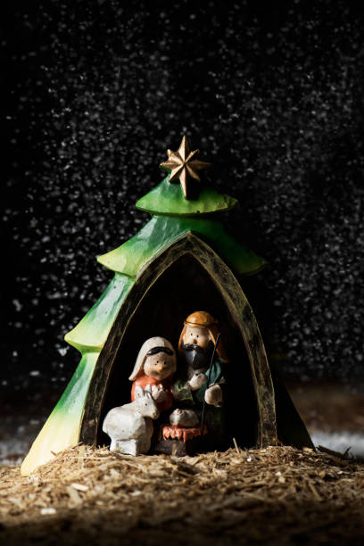 istock the holy family in a rustic nativity scene 1077560982