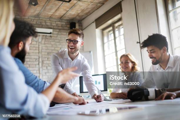 Creative Business People Working On Business Project In Office Stock Photo - Download Image Now
