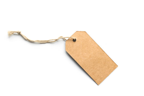 istock Blank brown cardboard price tag isolated white background. 1077571786