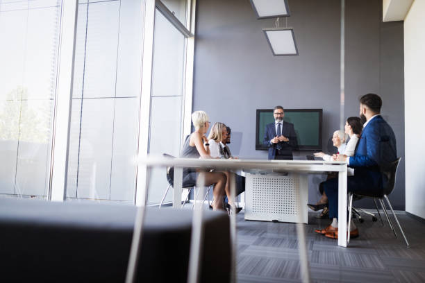 istock Meeting business corporate success brainstorming teamwork office concept 1077571960