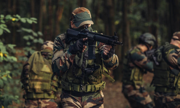 istock Military on a war mission 1077572270