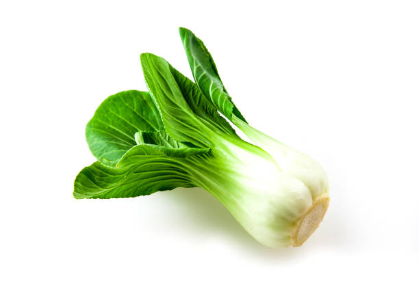 istock Pok Choi on white background, Chinese Vegetable cabbage 1077573128