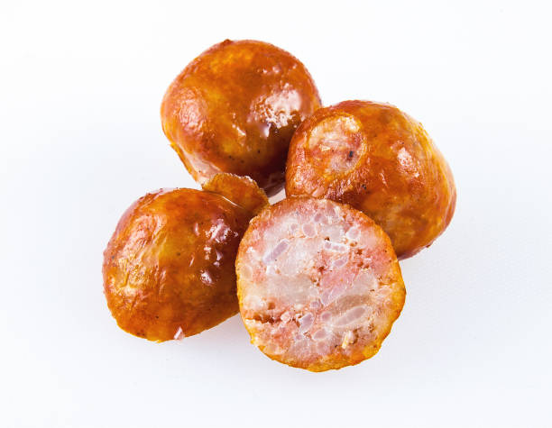 istock Thai sausage, fermented rice with pork sausage 1077573238