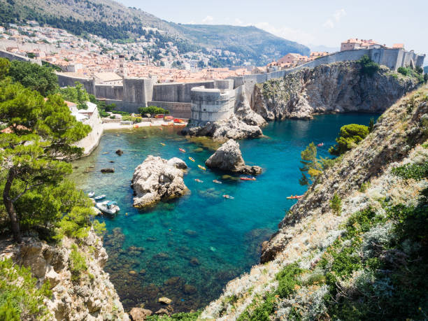 istock imposant cliffs infant of town defense walls 1077575802