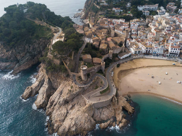 istock Aerial view of Tossa de Mar, Spain 1077576916