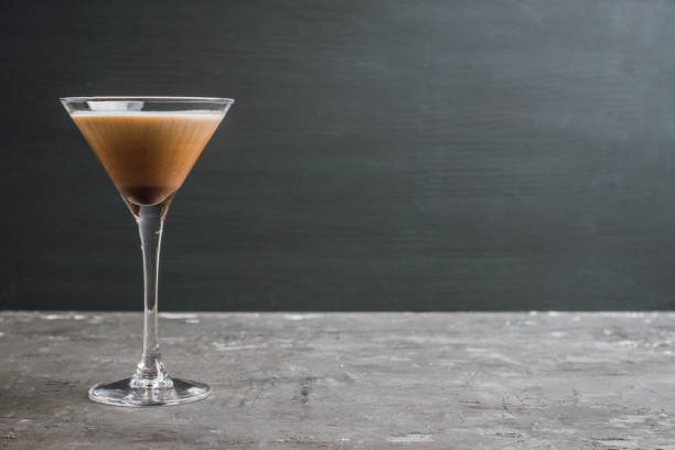 istock Chocolate martini with spices on the rustic background 1077576968