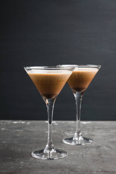 istock Chocolate martini with spices on the rustic background 1077576976