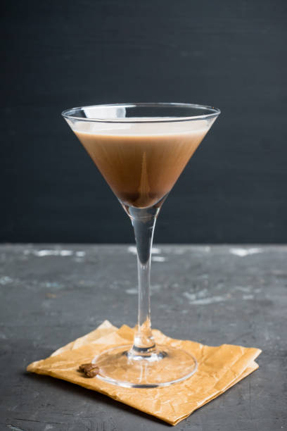 istock Chocolate martini with spices on the rustic background 1077576984