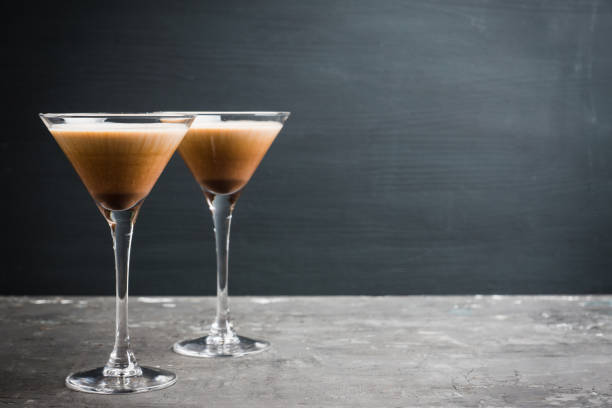 istock Chocolate martini with spices on the rustic background 1077576986