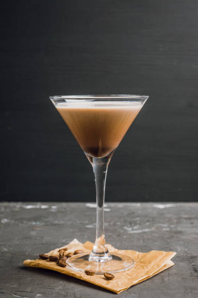istock Chocolate martini with spices on the rustic background 1077576990