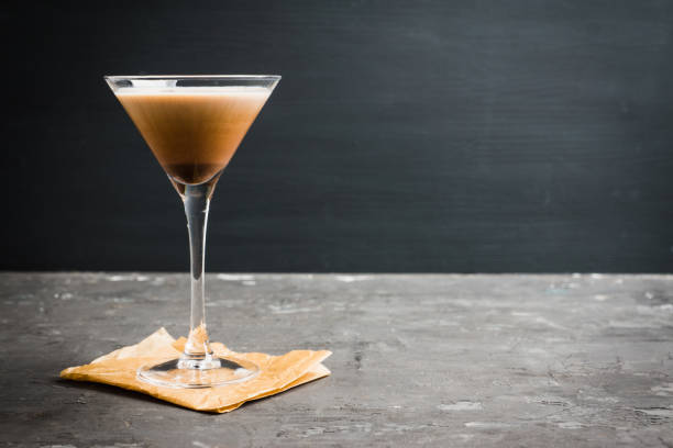 istock Chocolate martini with spices on the rustic background 1077577032