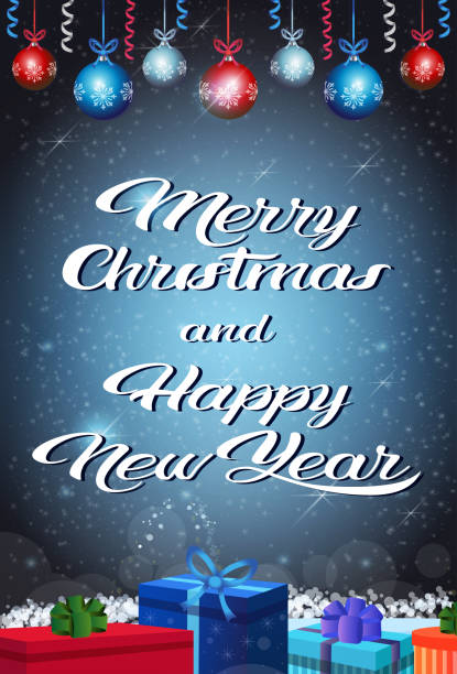 istock happy new year merry christmas concept gift box holiday bolls decoration lettering flat vertical greeting card 1077580628