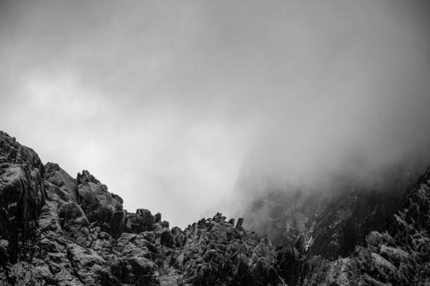istock Foggy black and white Tatra Mountain 1077580900
