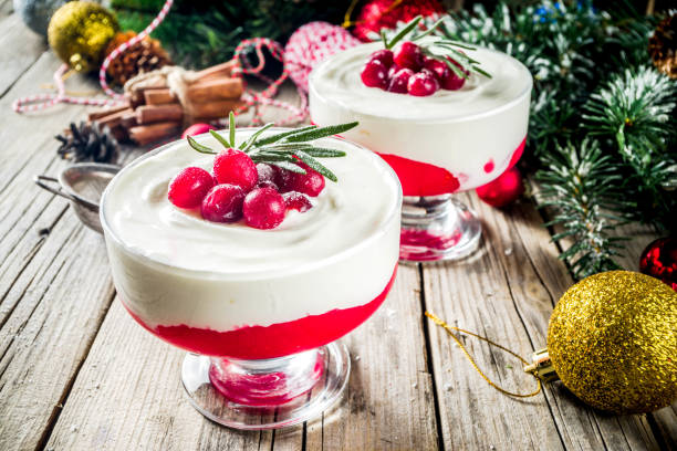 istock Cranberry panna cotta or cheesecake 1077581700