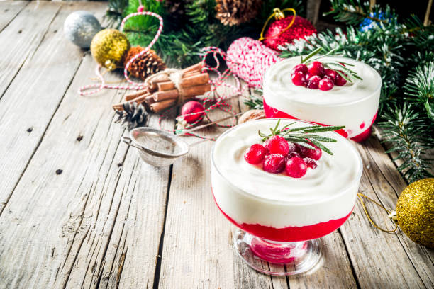 istock Cranberry panna cotta or cheesecake 1077581702