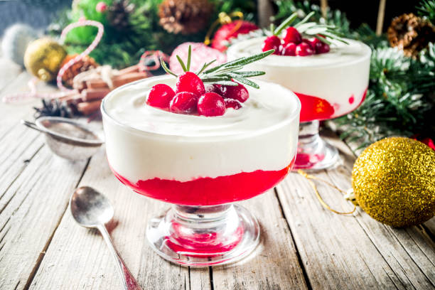 istock Cranberry panna cotta or cheesecake 1077581718