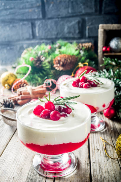istock Cranberry panna cotta or cheesecake 1077581734