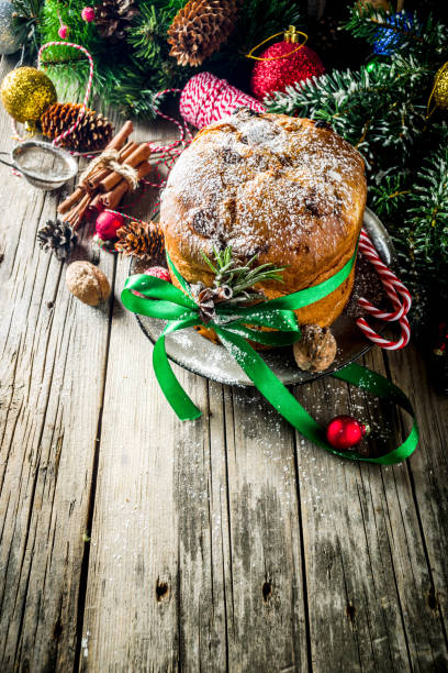 istock Traditional Christmas panettone 1077581770