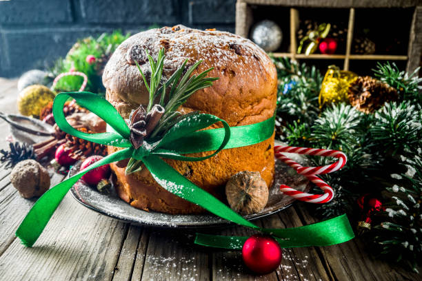 istock Traditional Christmas panettone 1077581782