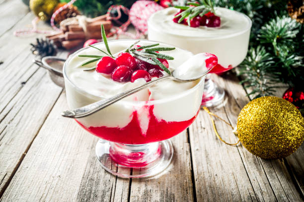 istock Cranberry panna cotta or cheesecake 1077581814