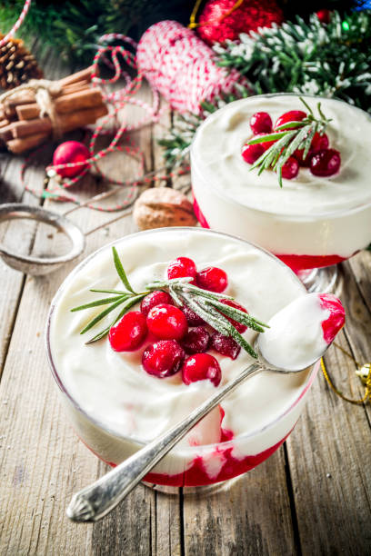 istock Cranberry panna cotta or cheesecake 1077581816