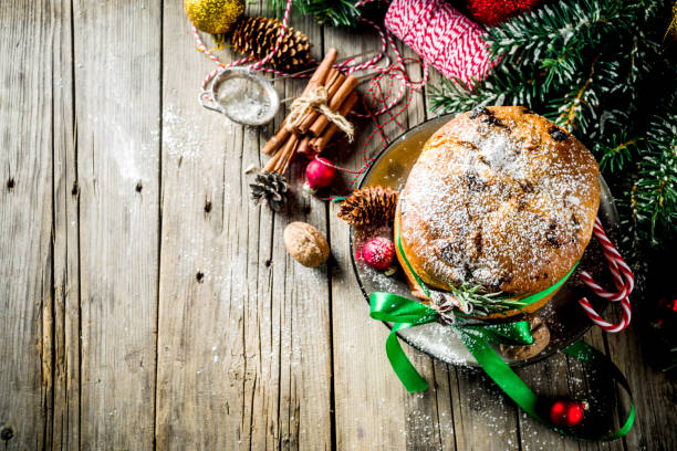 istock Traditional Christmas panettone 1077581902