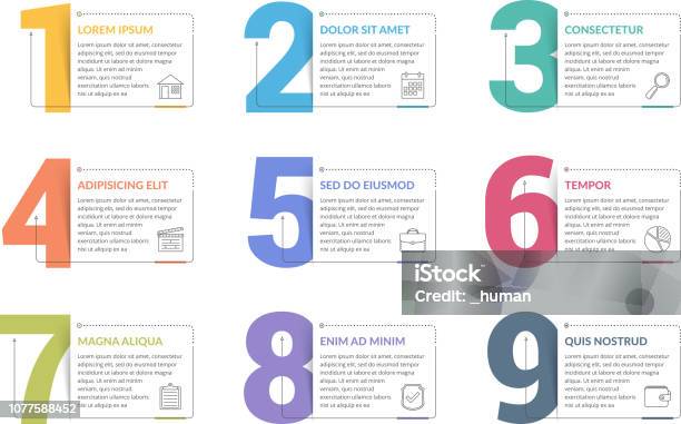 Numbers Stock Illustration - Download Image Now - Infographic, Number, Steps