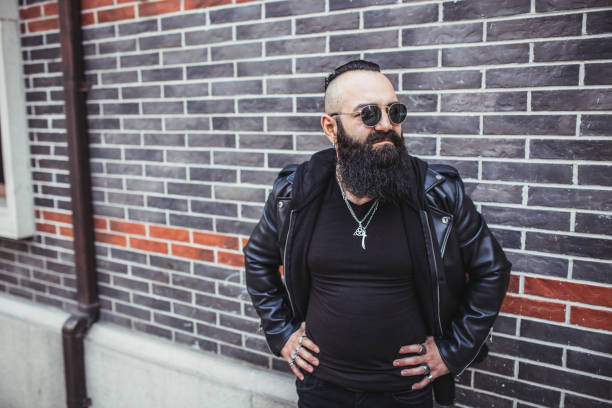 istock Bearded man waiting on the street 1077599448