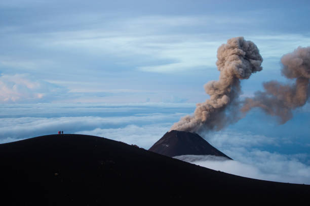 istock Volcano Fuego Erupts With an Audience 1077608008
