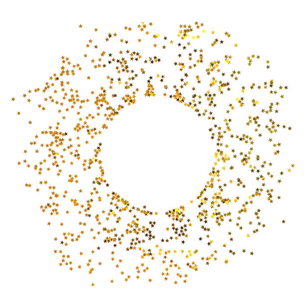 istock Circle from gold stars on white background. 1077608764