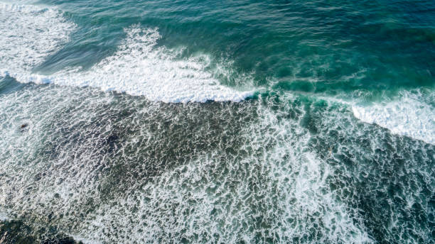 istock Aerial drone view of beautiful sea wave surface 1077609476
