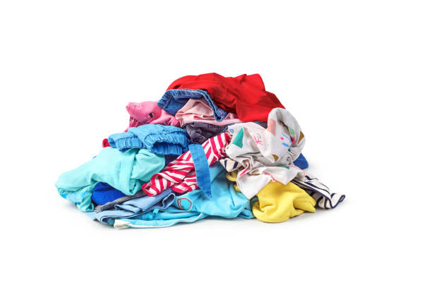 istock A pile of bright clothes isolated on white background 1077638402