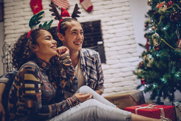 istock Couple celebrating Christmas 1077643022